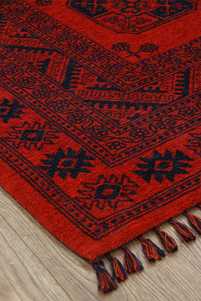 Kashe Antik 9130 Kırmızı Kilim Serisi - Görsel 2