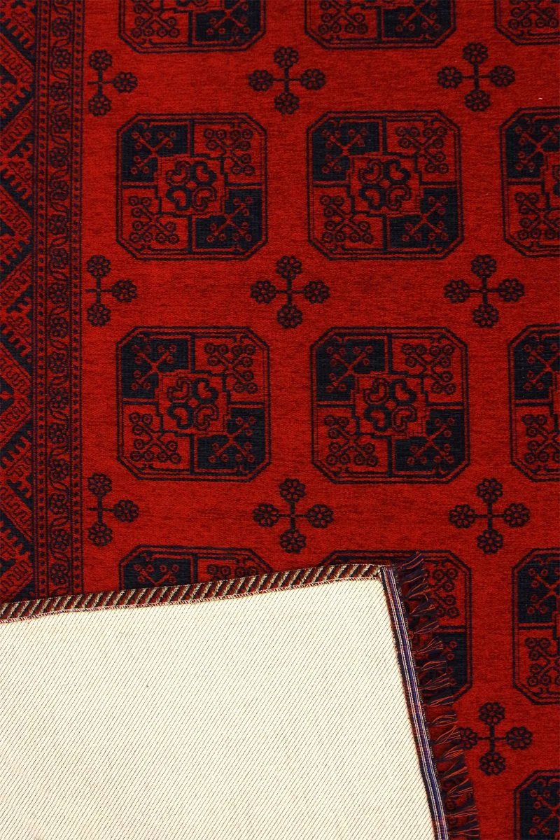 Kashe Antik 9130 Kırmızı Kilim Serisi - Görsel 3