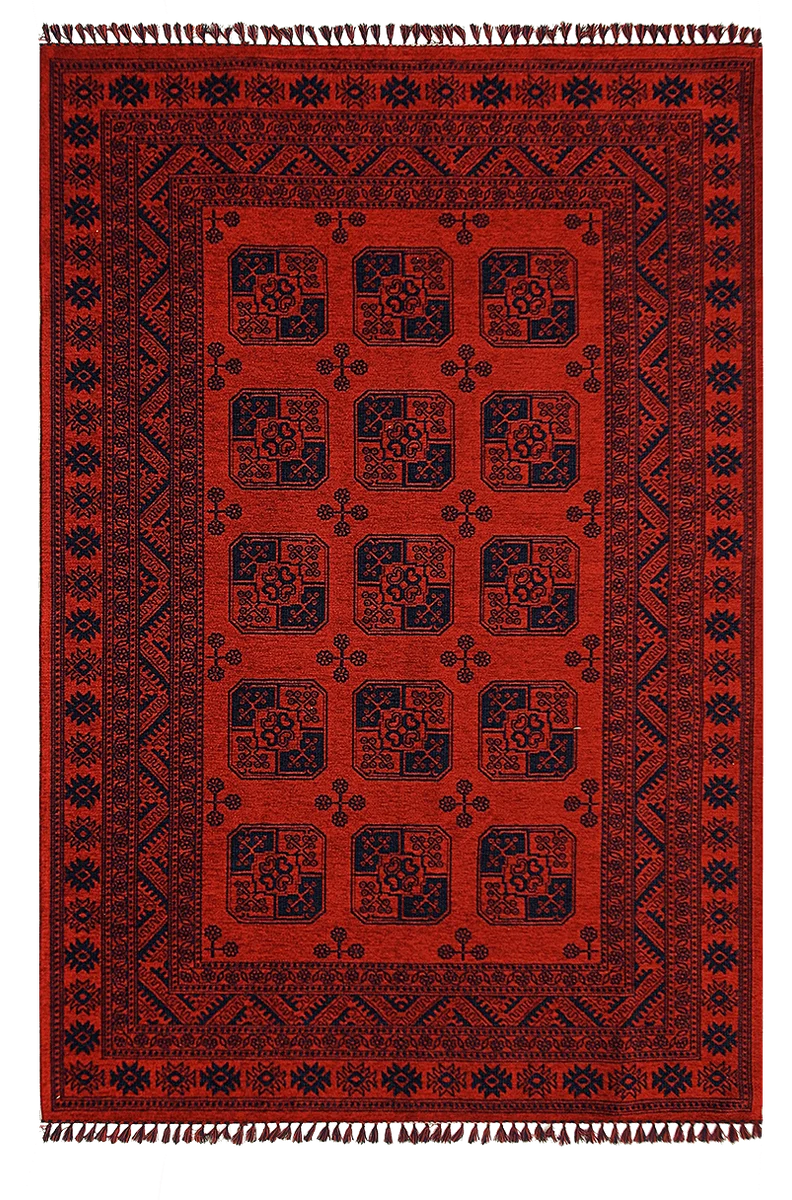 Kashe Antik 9130 Kırmızı Kilim Serisi