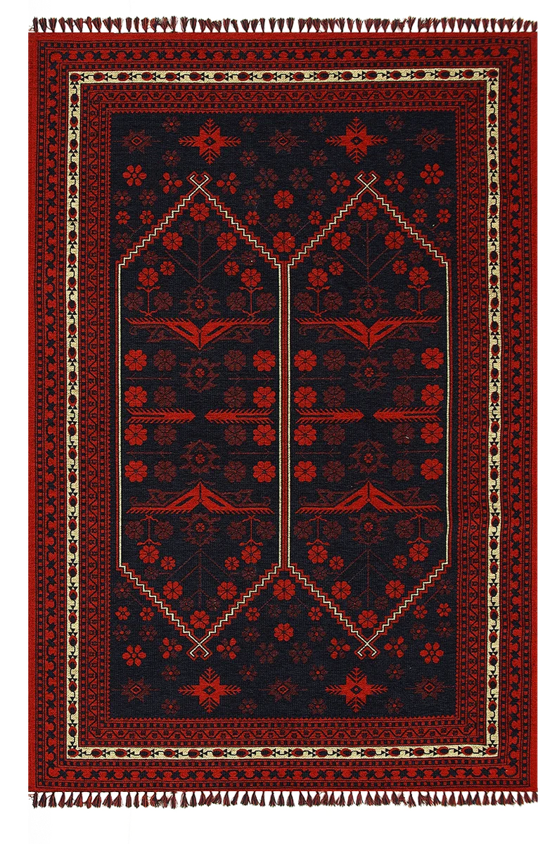 Kashe Antik 9131 Kırmızı Kilim Serisi - Görsel 8