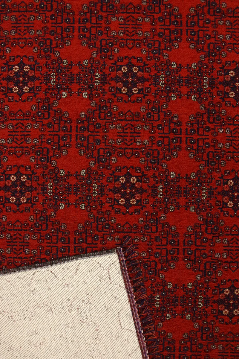 Kashe Antik 9132 Kırmızı Kilim Serisi - Görsel 4