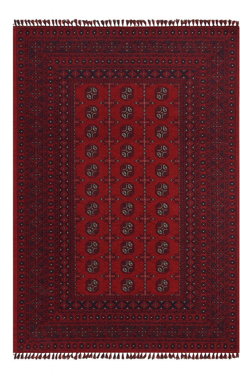 Kashe Antik 9133 Kırmızı Kilim Serisi - Görsel 7