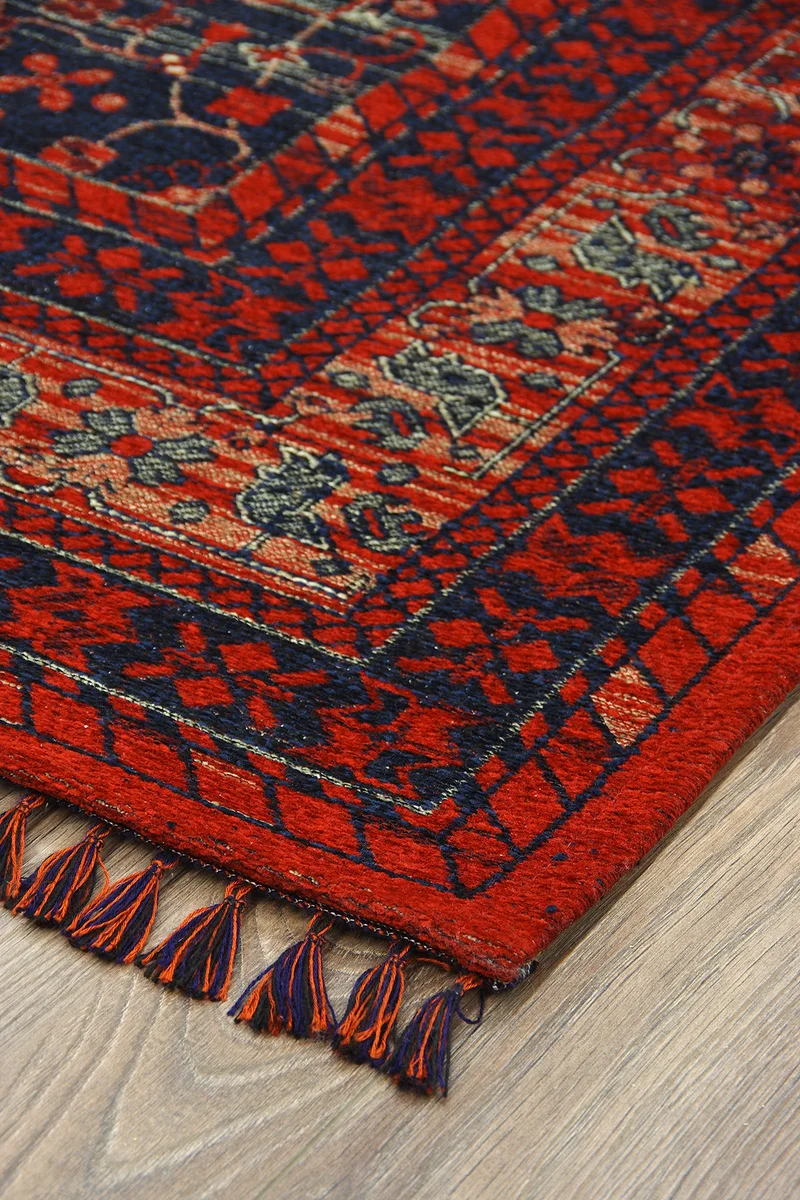 Kashe Antik 9134 Kırmızı Kilim Serisi - Görsel 2