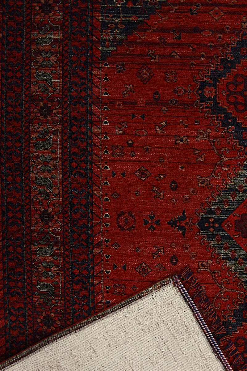 Kashe Antik 9134 Kırmızı Kilim Serisi - Görsel 4
